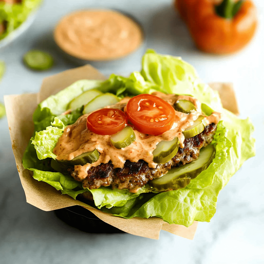 Keto_Bunless_Cheeseburger_Lettuce_Wraps_front_angle